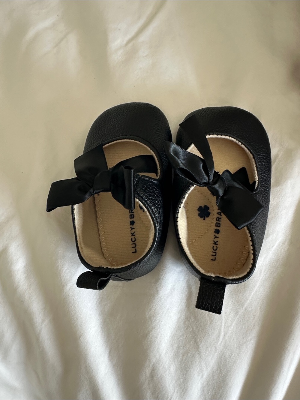 Lucky Brand Black Bow Baby Mary Jane Shoes